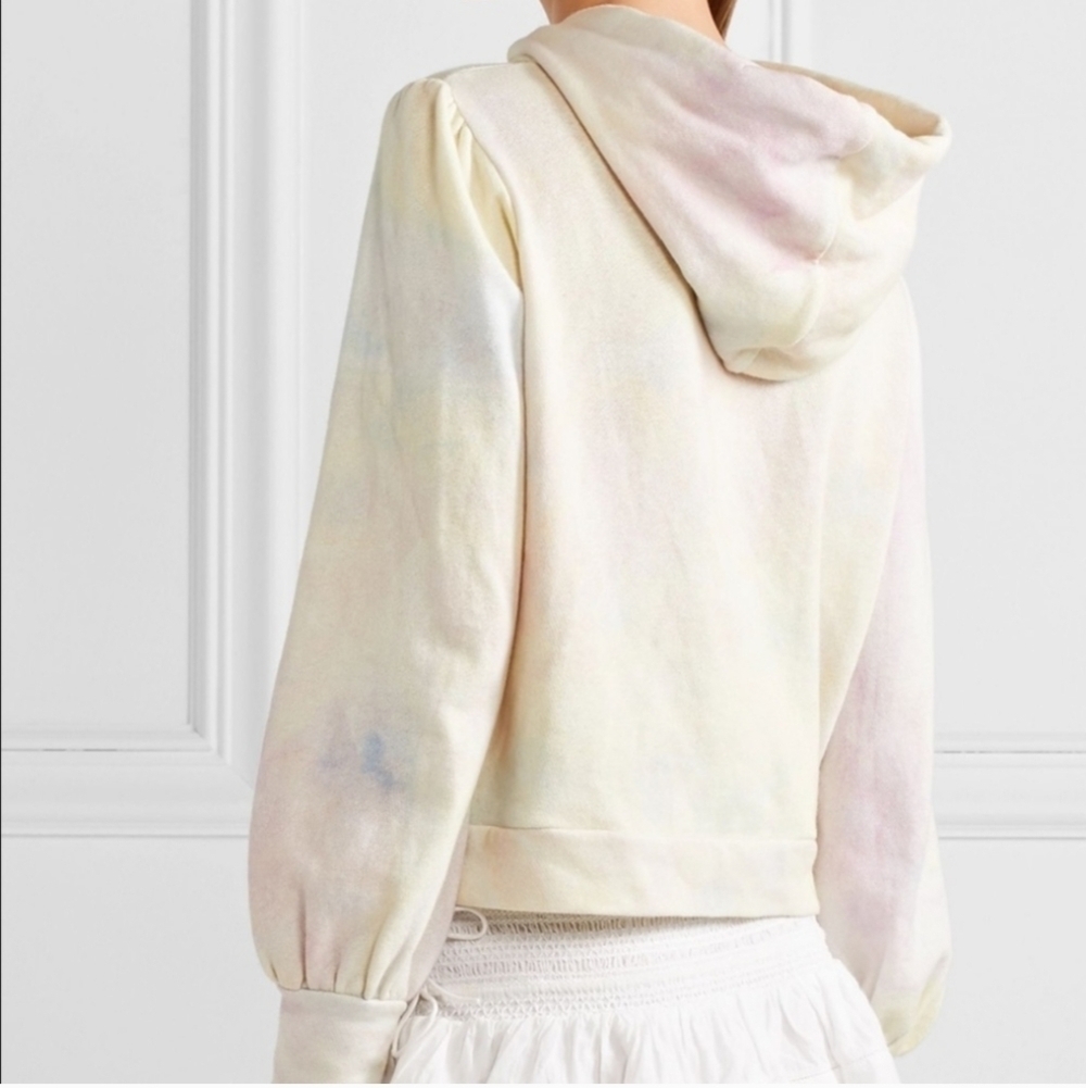 Loveshackfancy pastel linette tie dye puff sleeve hoodie!